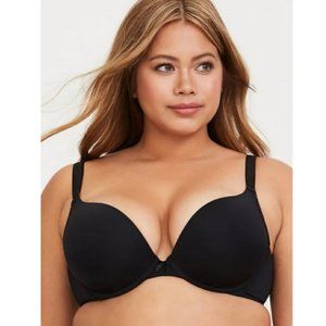 Torrid BLACK 360° BACK SMOOTHING™ PUSH-UP PLUNGE BRA 44D